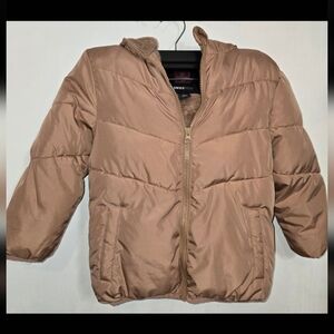 Swiss Tech Tan Fur Hooded Puffer  Jacket/Coat Boys 5T